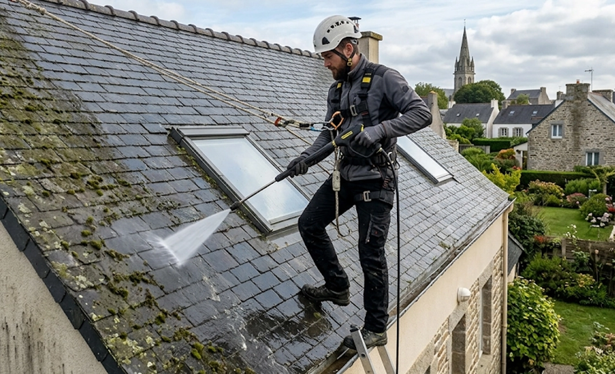 État initial de la toiture avant intervention et traitement