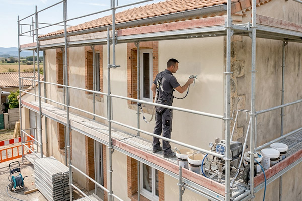 Ravalement de façade en cours